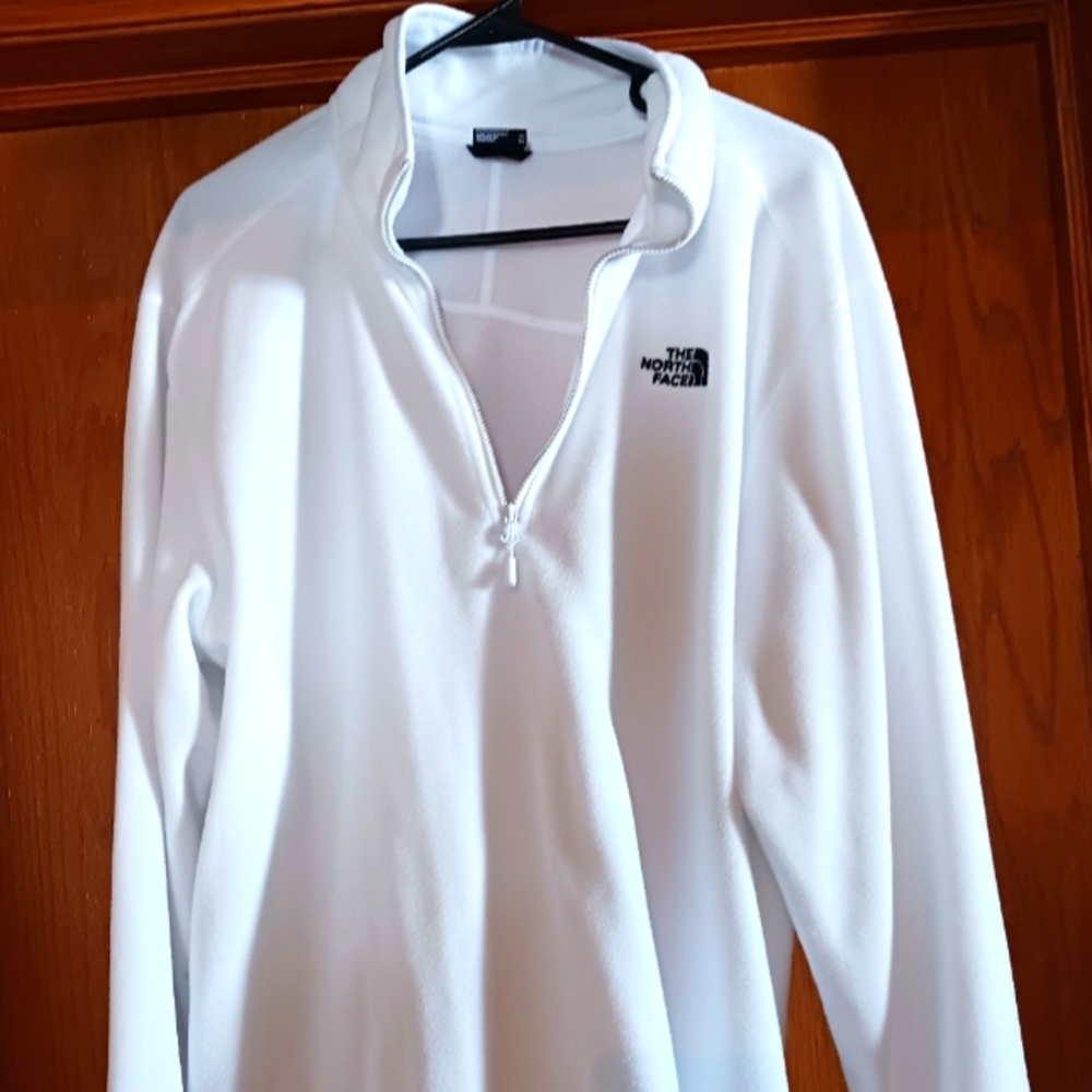 The North Face 100 Glacier 1/4 zip fleece in White - Men's - XL